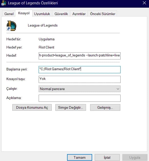 LoL siyah ekran sorunu için config dosyası temizleme LoL siyah ekran sorunu için config dosyası temizleme