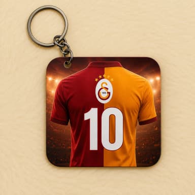 Galatasaray 10 Numara Temalı Koleksiyon Anahtarlık
