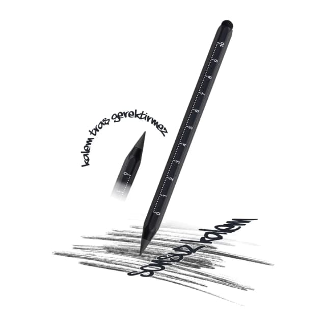 Sonsuz Kurşun Kalem - Touchpen & Cetvel Sonsuz Kurşun Kalem - Touchpen & Cetvel