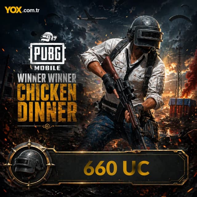 PUBG Mobile 660 UC Satın Al PUBG Mobile 660 UC Satın Al - Ürün Görseli